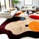 Handcrafted Organic Multicolor Abstract Living Rug